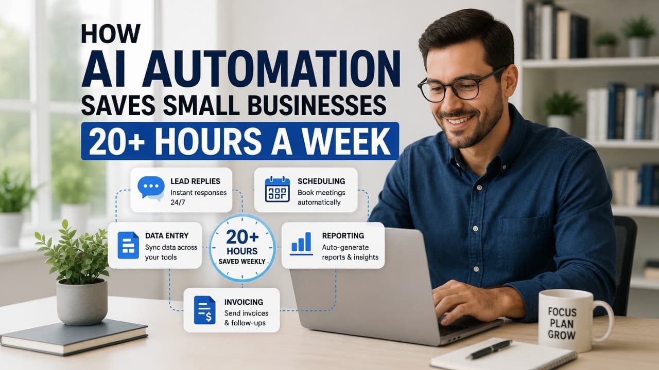 How AI Automation Saves Small Businesses 20+ Hours a Week (The Real Math) cover