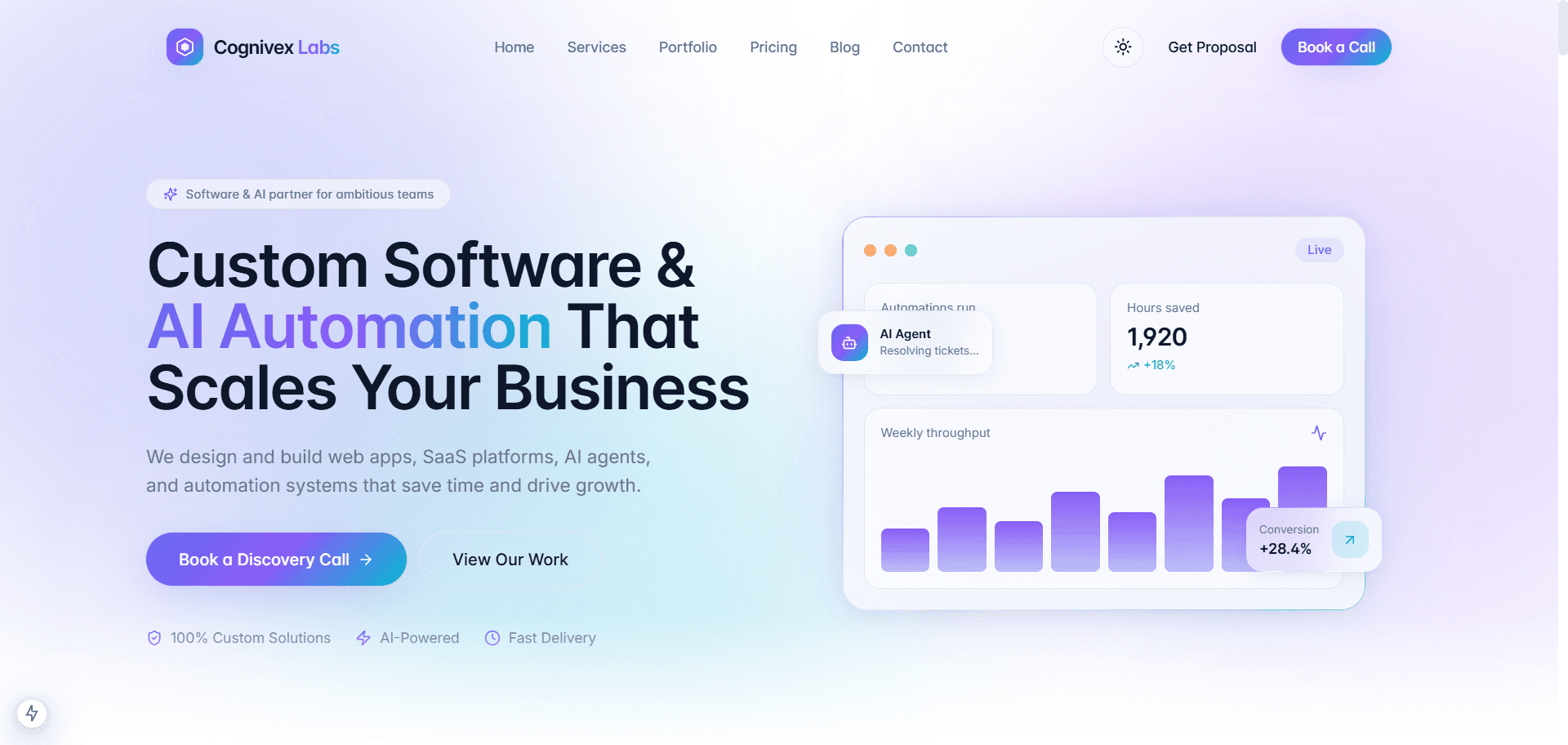Cognivex Labs - Agency Landing Page screenshot 1